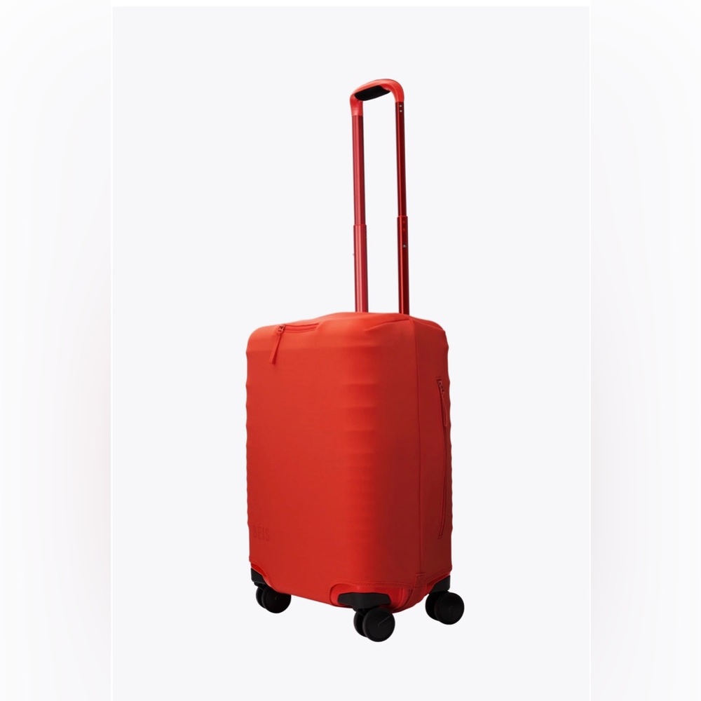 LIMITED EDITION Béis Carry-on Roller in Glossy Flame with luggage cover - Picture 6 of 7